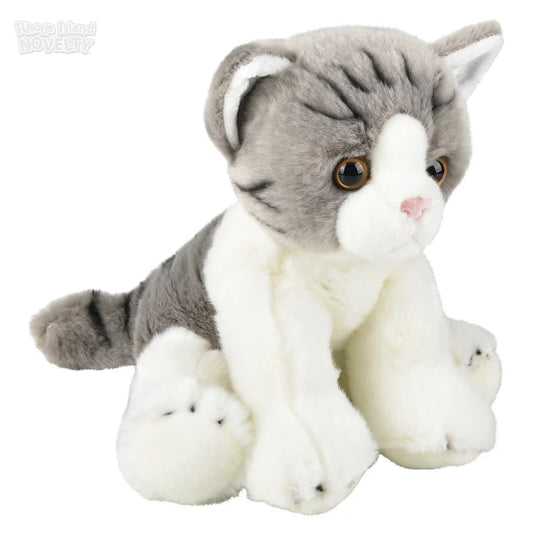 The Toy Network-12" Heirloom Floppy Striped Cat-AP-HLSTC-2-Gray-Legacy Toys