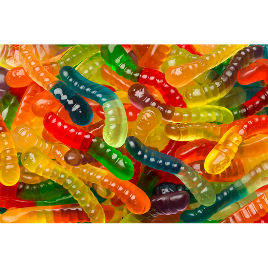Albanese Confectionery-12 Flavor Mini Gummi Worms 27 oz. Share Size Bag-53466-Legacy Toys