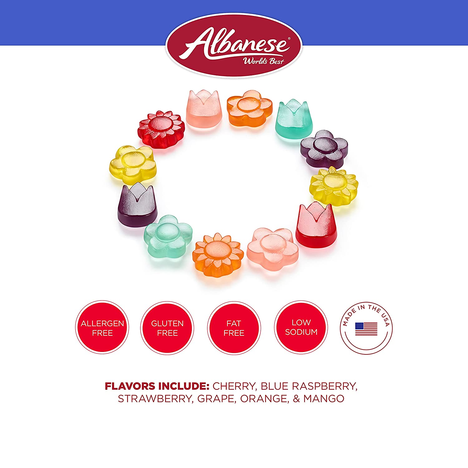 Albanese Confectionery-Gummi Awesome Blossoms 5 lb. Bag-50162-Legacy Toys