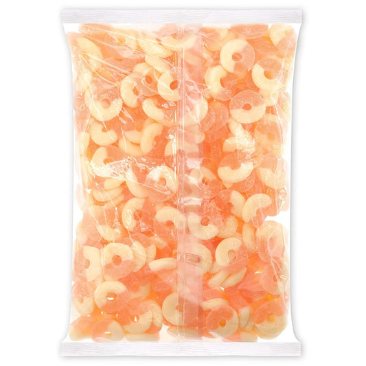Albanese Confectionery-Gummi Strawberry Banana Rings 4.5 lb. Bag-50130-Legacy Toys