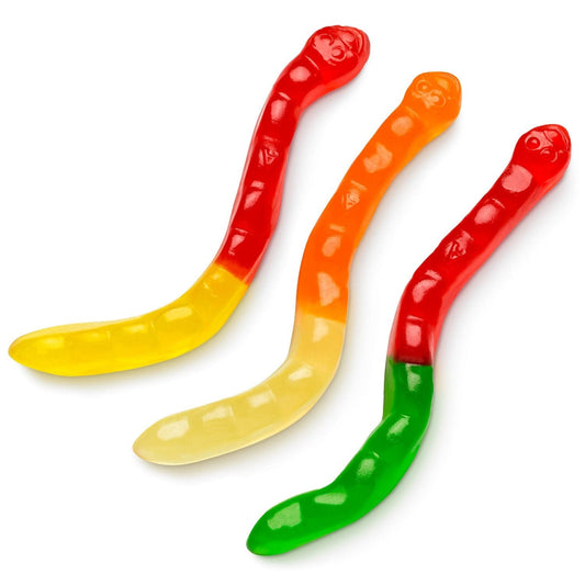 Albanese Confectionery-Large Assorted Fruit Gummi Worms 5 lb. Bag-50102-Legacy Toys