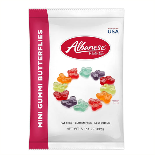 Albanese Confectionery-Mini Gummi Butterflies 5 lb. Bag-50234-Legacy Toys