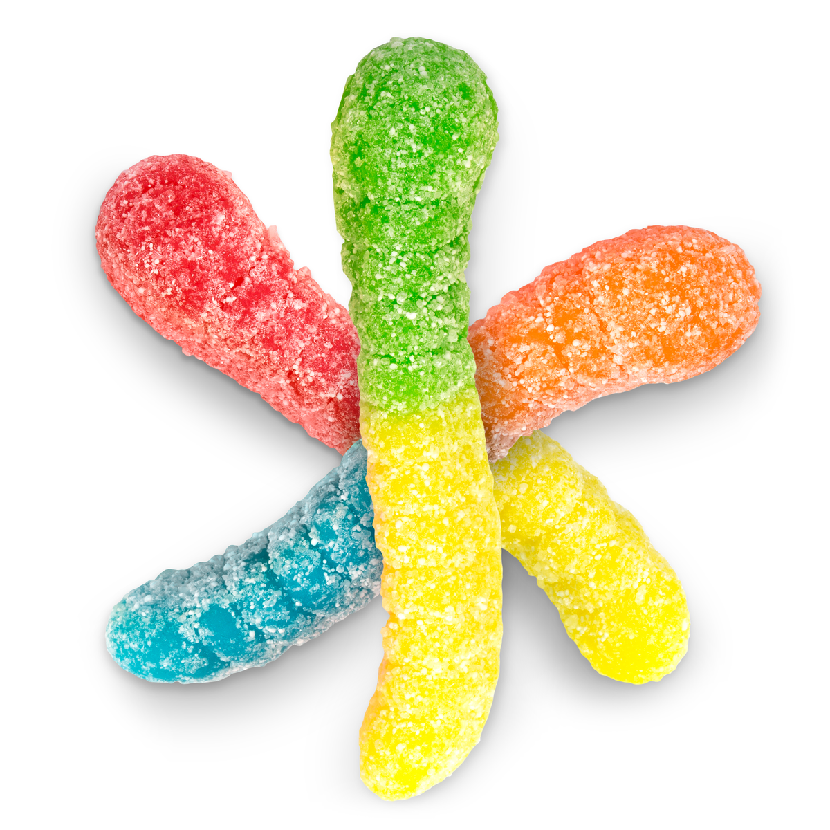 Albanese Confectionery-Sour Mini Neon Gummi Worms 4.5 lb. Bag-50124-Legacy Toys