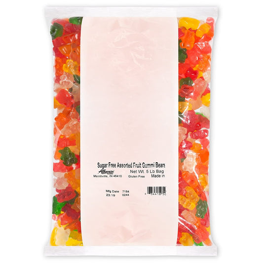 Albanese Confectionery-Sugar Free Assorted Fruit Gummi Bears 5 lb. Bag-50127-Legacy Toys