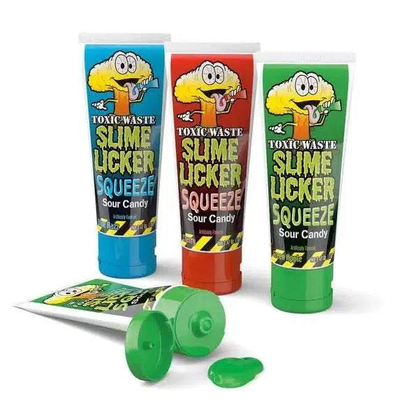 Albanese Confectionery-Toxic Waste Slime Licker Squeeze Assorted Flavors 2.47 oz.-42070-1-Legacy Toys
