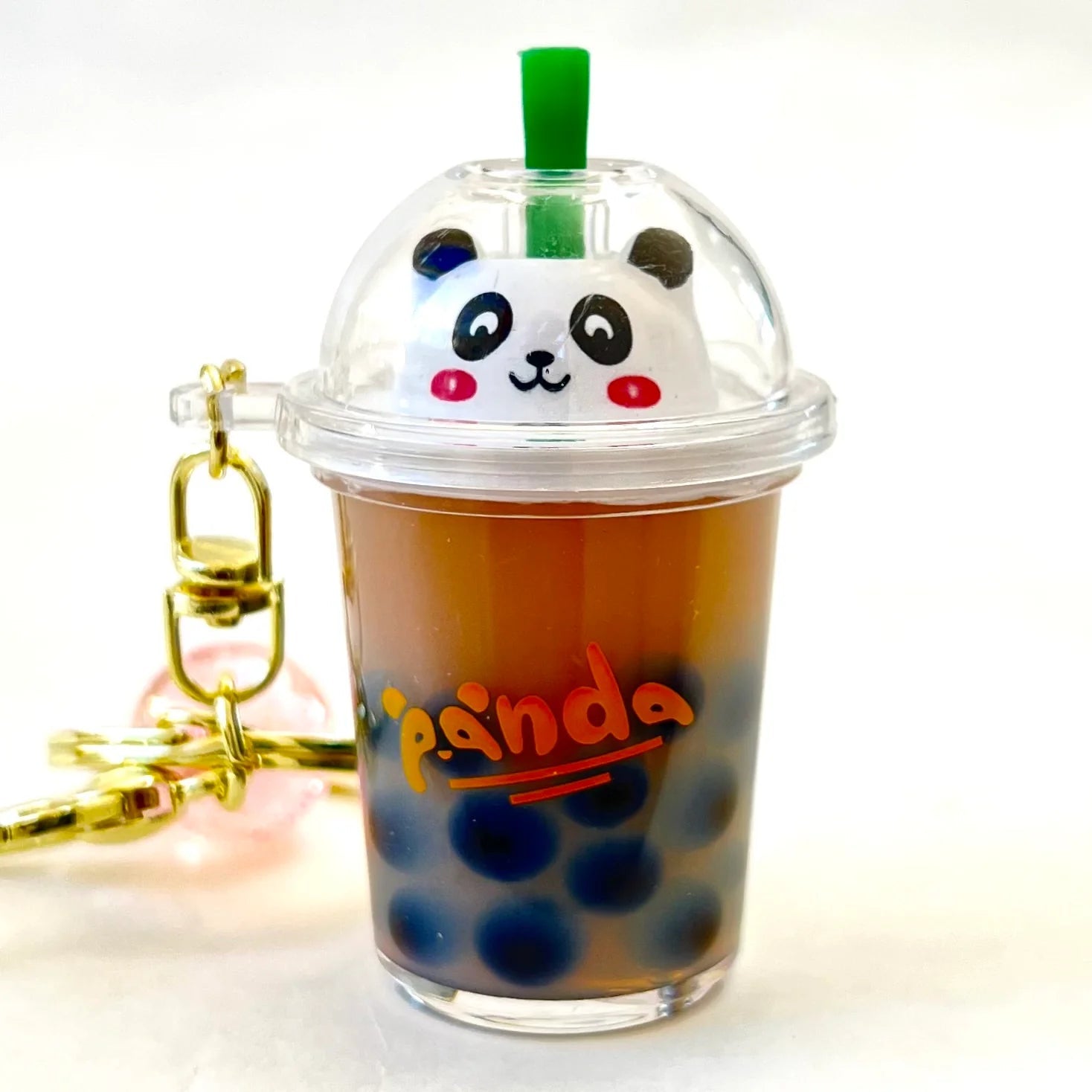 BC Mini-Panda Boba Tea Floaty Key Charm-12070-Legacy Toys