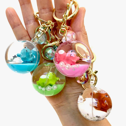 BC Mini-Sleeping Animal Ball Key Charm-12056-Legacy Toys