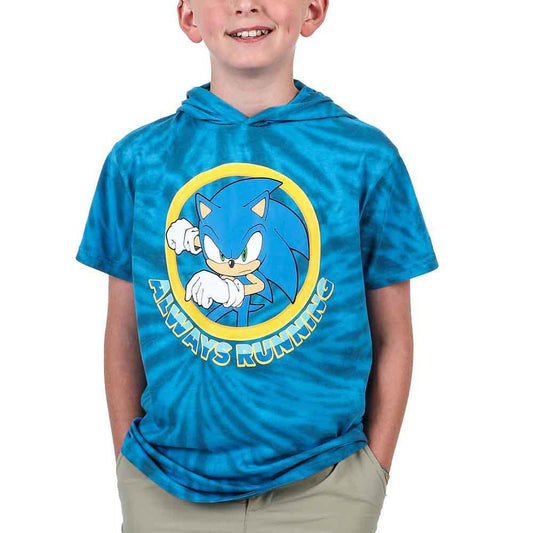 Bio World-Sonic the Hedgehog Youth Cosplay Hooded Tee--Legacy Toys