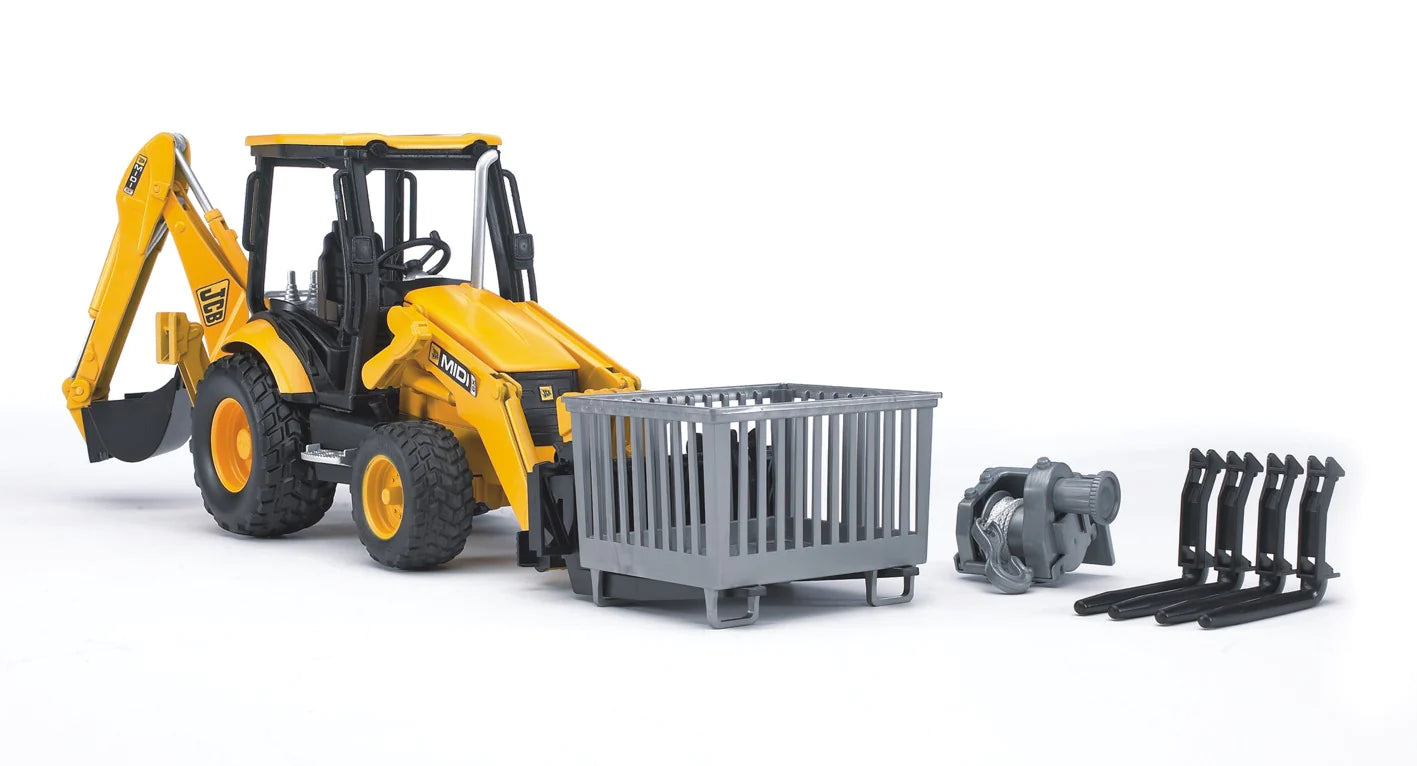 Bruder-JCB Midi CX Loader Backhoe-02427-Legacy Toys