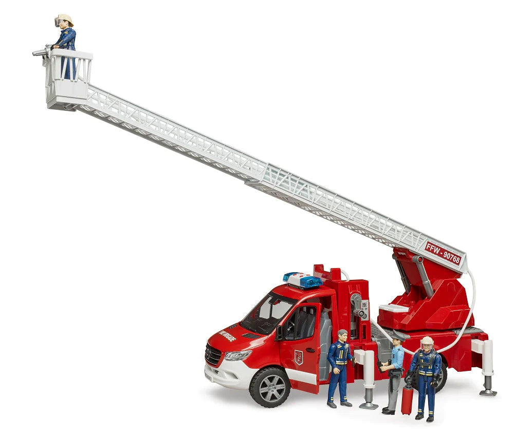 Bruder-MB Sprinter Fire Engine w Ladder Water Pump & L/SModule-02673-Legacy Toys