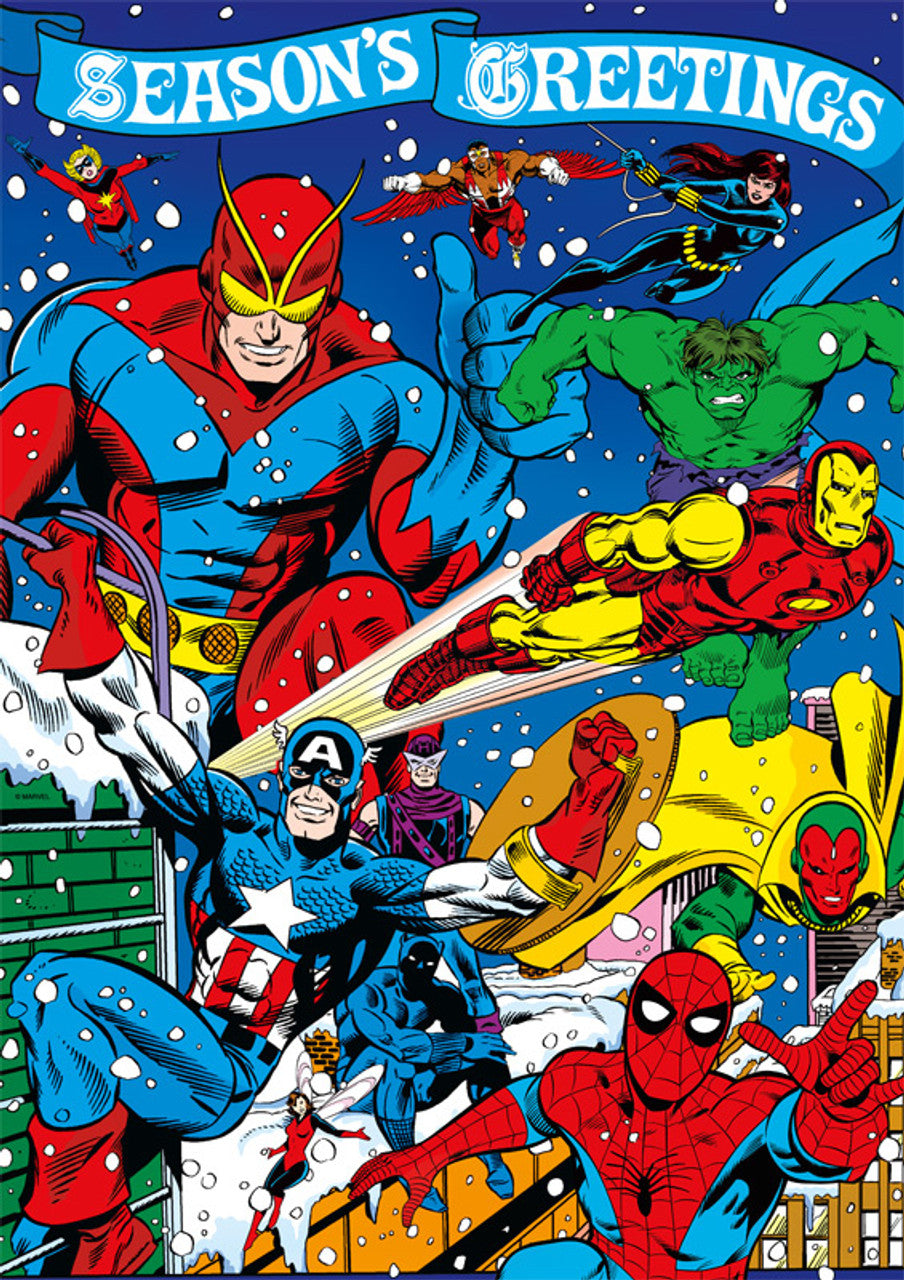 Buffalo Games-Marvel: Seasons Greetings from The Avengers - 500 Piece Puzzle-3210-Legacy Toys