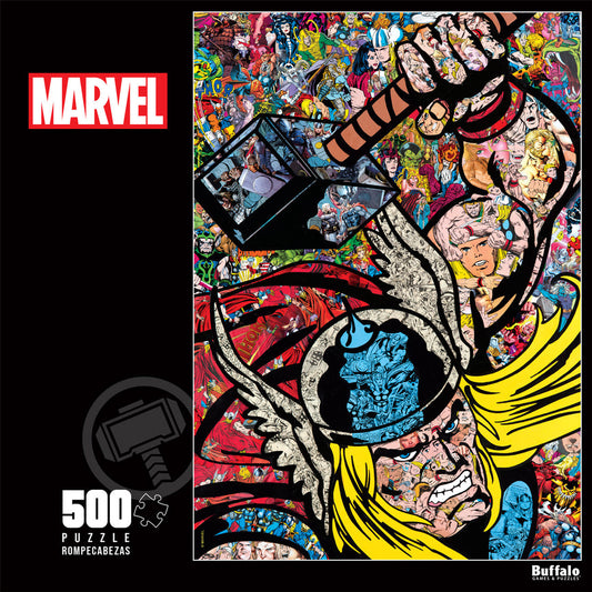 Buffalo Games-Marvel: Thor Collage - 500 Piece Puzzle-3237-Legacy Toys