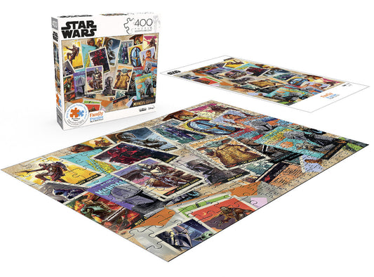 Buffalo Games-Star Wars: The Mandalorian: Trading Card Expansion Pack - 400 Piece Puzzle-22005-Legacy Toys