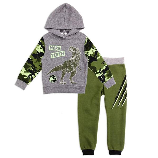 Childrens Apparel-JURASSIC WORLD Boys Toddler 2PC Fleece Hoodie Set--Legacy Toys