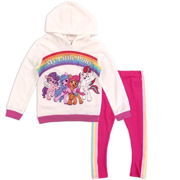Childrens Apparel-MY LITTLE PONY Girls 4-6X 2PC Fleece Legging Set--Legacy Toys