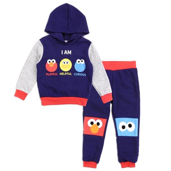 Childrens Apparel-SESAME STREET Boys Toddler 2PC Fleece Hoodie Set--Legacy Toys