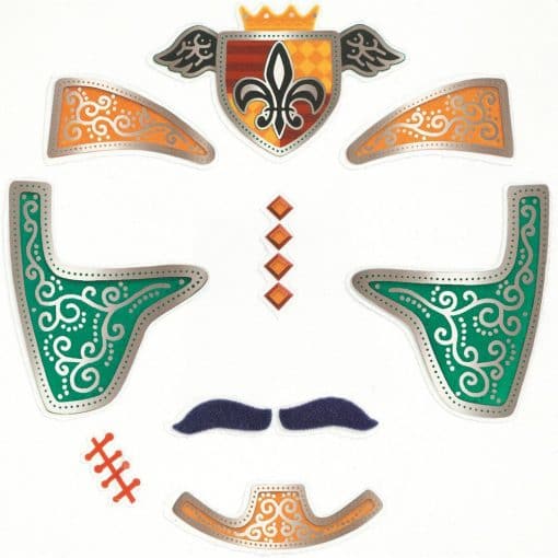 DJECO-Face Stickers Knight-DJ09216-Legacy Toys