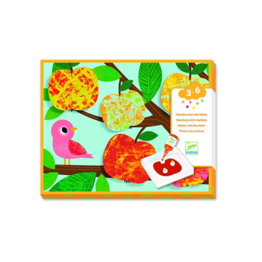 DJECO-Le Petit Artist - Painting With Marbles - Nature Painting-DJ09685-Legacy Toys