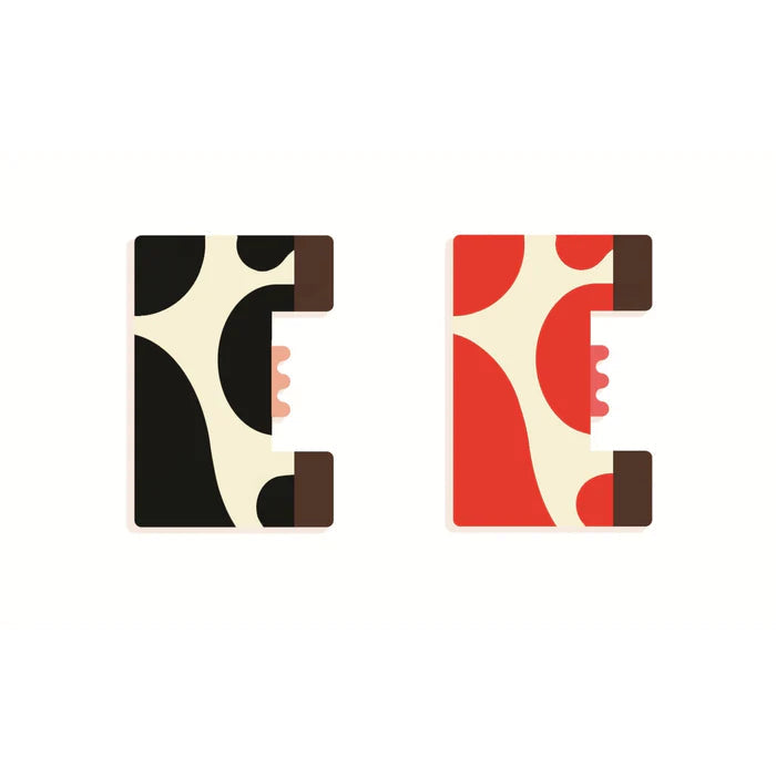 DJECO-Wood Letters Graphic Animal - E-DD04964-Legacy Toys
