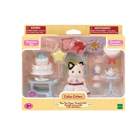 Epoch Everlasting Play-Calico Critters Party Time - Tuxedo Cat Girl-CC1975-Legacy Toys