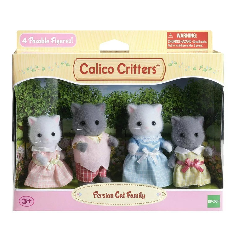 Epoch Everlasting Play-Calico Critters Persian Cat Family-CC1865-Legacy Toys