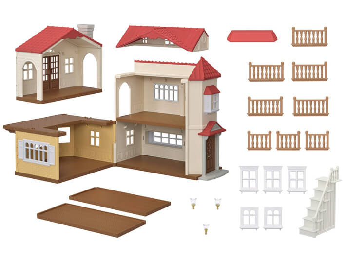 Epoch Everlasting Play-Calico Critters Red Roof Country Home - Secret Attic Playroom-CC2079-Legacy Toys