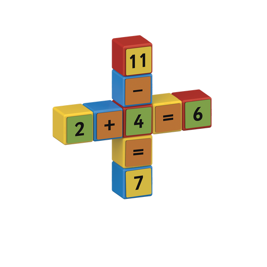 Geomag-Magicube Math Building Recycled 55 Pieces-256-Legacy Toys