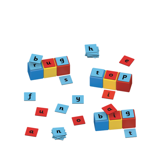 Geomag-Magicube Word Building Recycled 55 Pieces-258-Legacy Toys