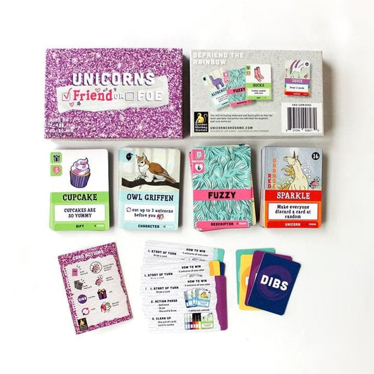 Golden Monkey Games-Unicorns Friends or Foe Party Card Game for Kids & Adults-GDN3001-Friend Edition-Legacy Toys