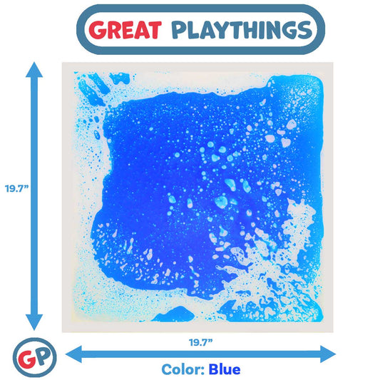 Great Playthings-19.7" Square Liquid Sensory Floor Tile - Box of 6-GP1102-Blue-Legacy Toys