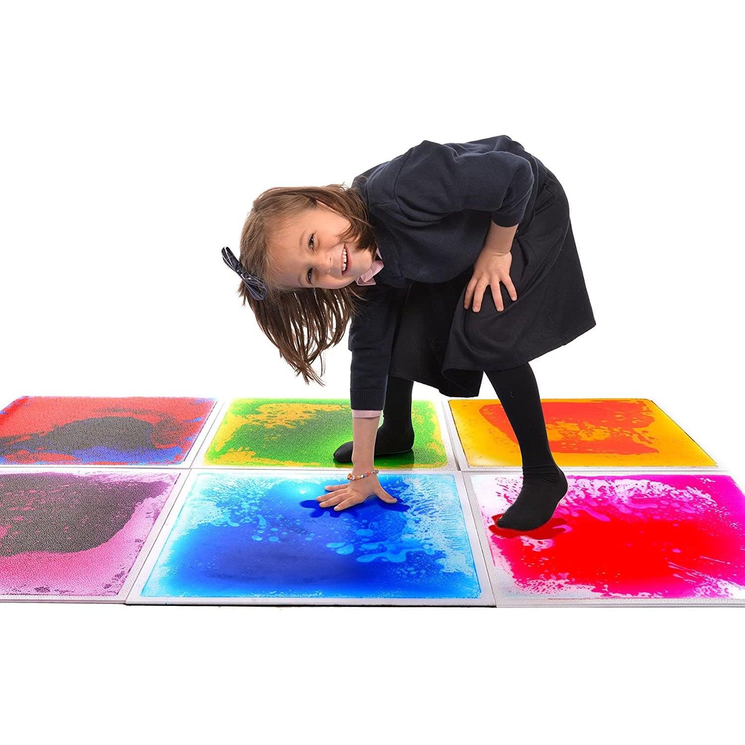 Great Playthings-19.7" Square Liquid Sensory Floor Tile - Box of 6--Legacy Toys