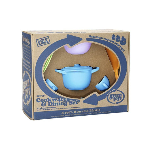 Green Toys-Cookware & Dining Set-DIN01R-Legacy Toys