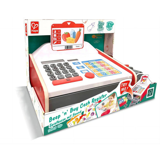 Hape-Beep 'N' Buy Cash Register-E3184-Legacy Toys