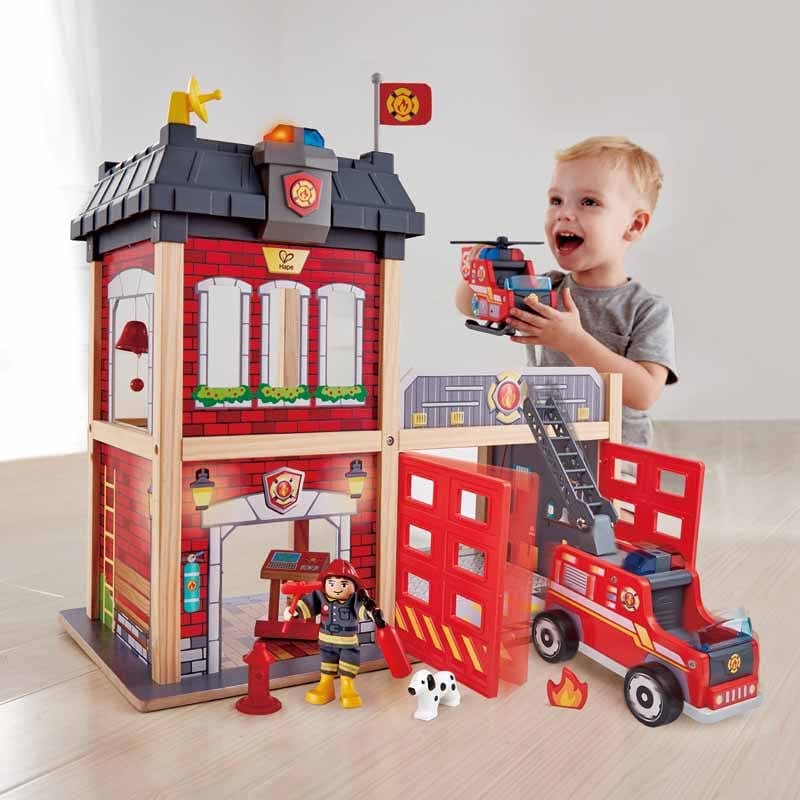 Hape-City Fire Station-E3023-Legacy Toys