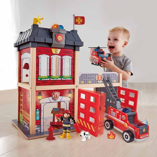 Hape-City Fire Station-E3023-Legacy Toys