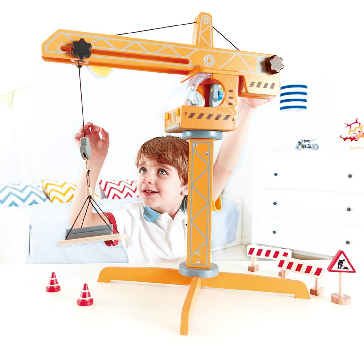 Hape-Crane Lift-E3011-Legacy Toys