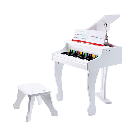 Hape-Deluxe Grand Piano - White-E0338-Legacy Toys