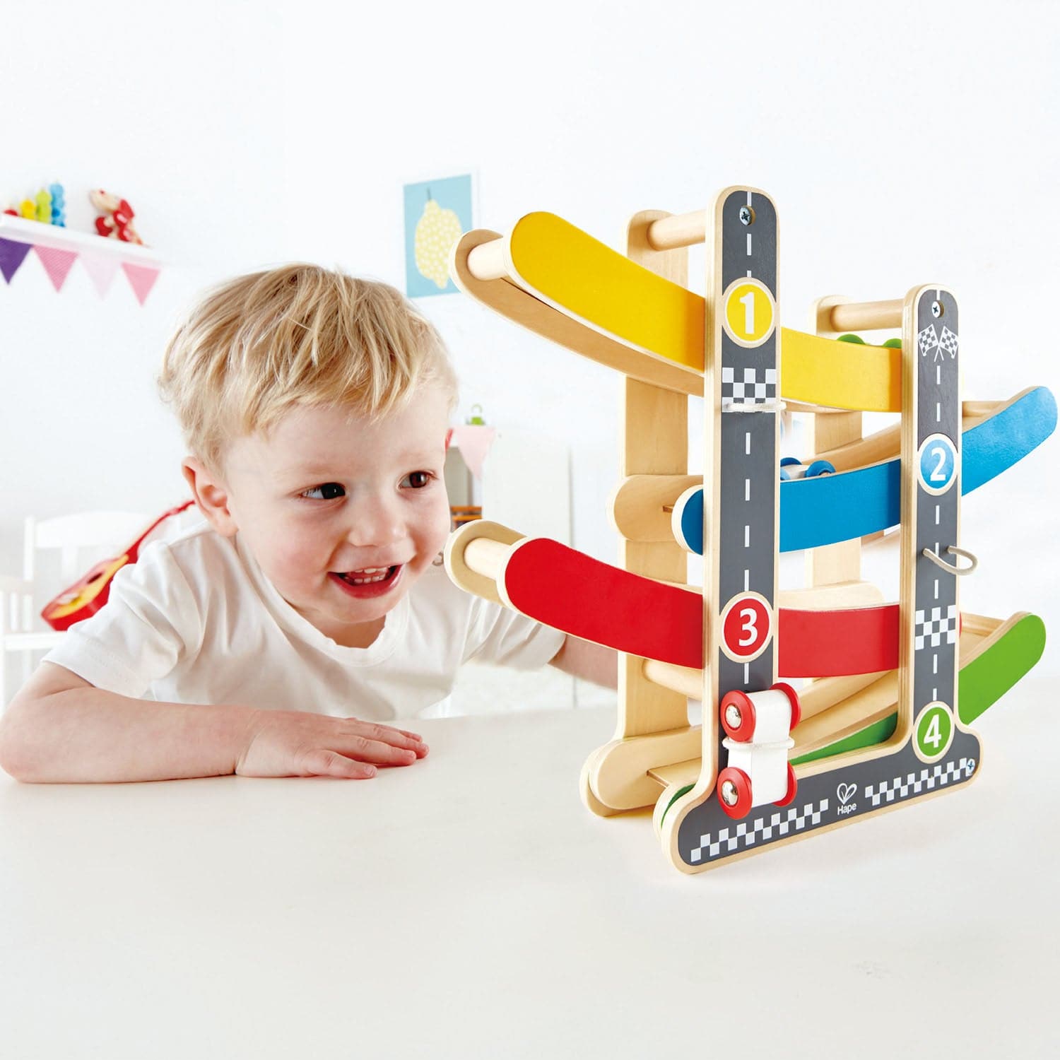 Hape-Fast Flip Racetrack-E0438-Legacy Toys