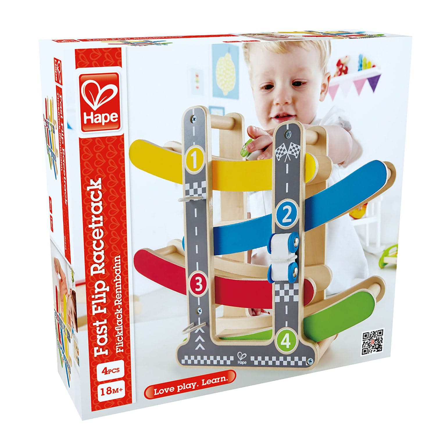 Hape-Fast Flip Racetrack-E0438-Legacy Toys