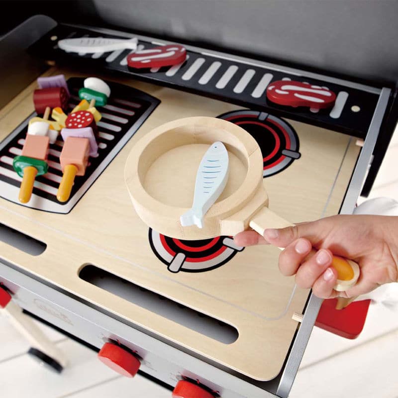 Hape-Gourmet Grill with Food-E3127-Legacy Toys