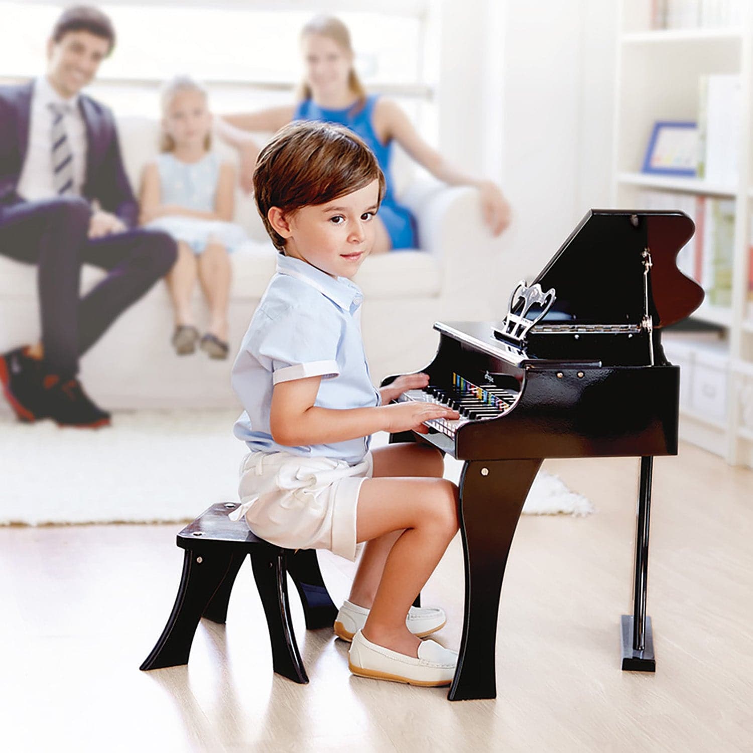 Hape-Happy Grand Piano - Black-E0320-Legacy Toys