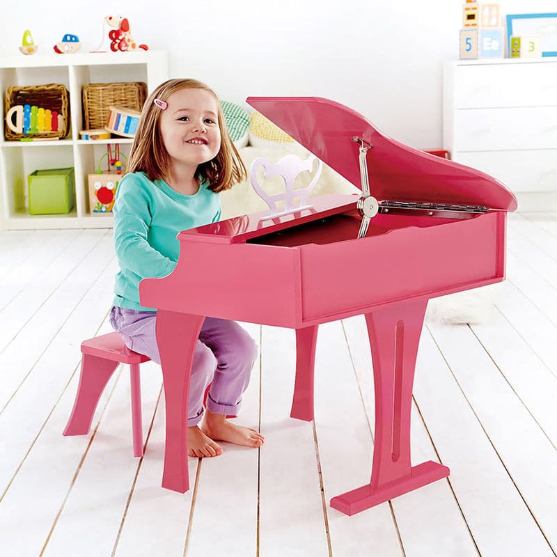 Hape-Happy Grand Piano - Pink-E0319B-Legacy Toys