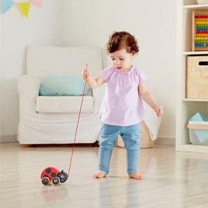 Hape-Ladybug Pull Along-E0362-Legacy Toys