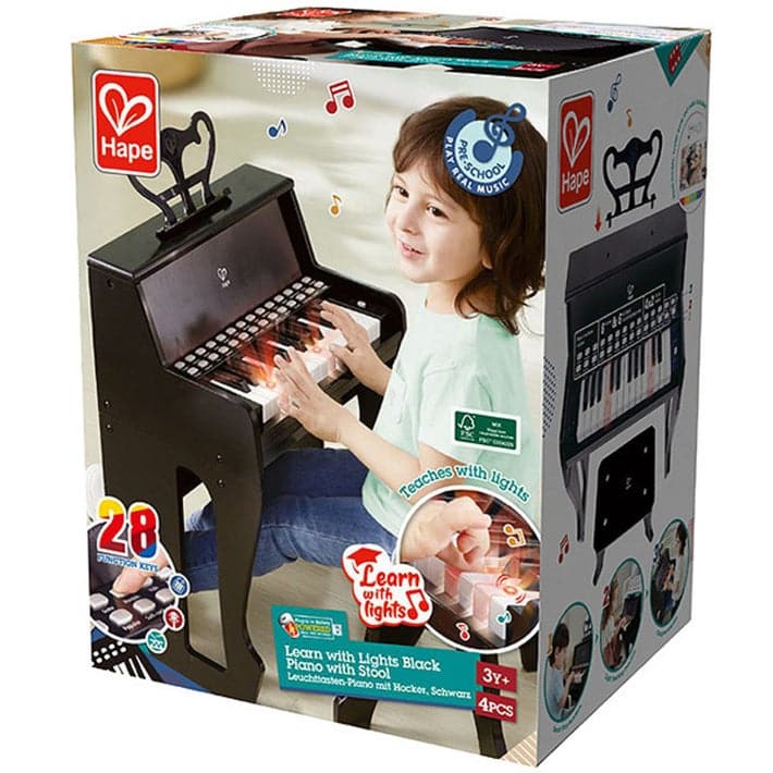 Hape-Learn with Lights Piano with Stool--Legacy Toys