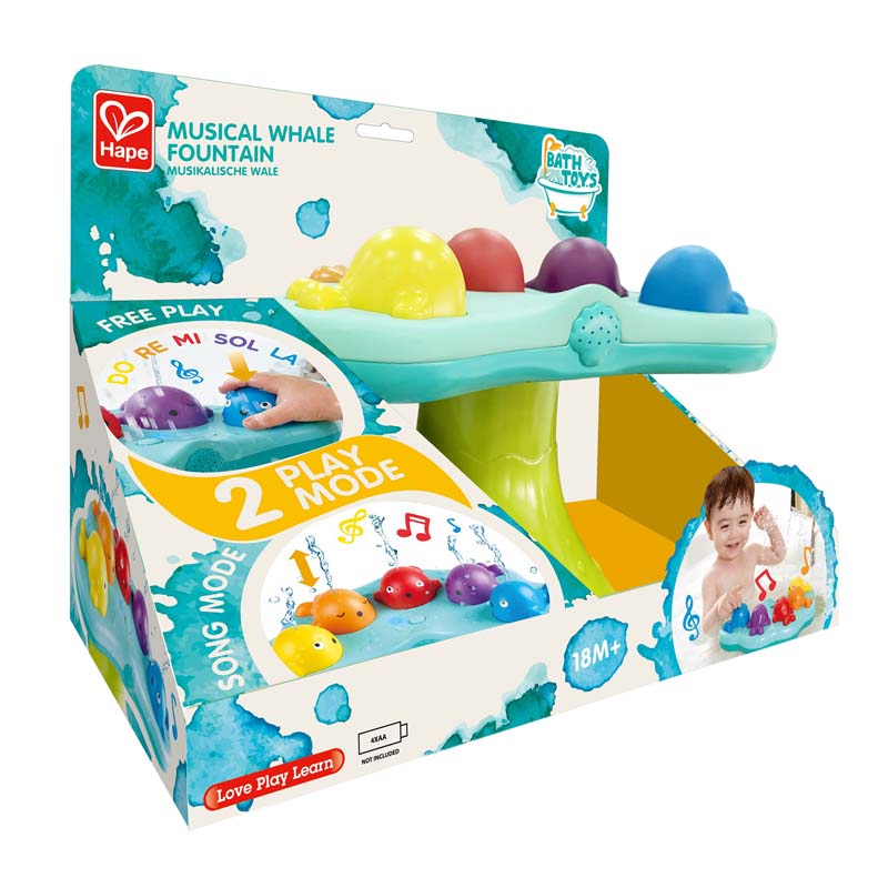 Hape-Musical Whale Fountain-E0218F-Legacy Toys