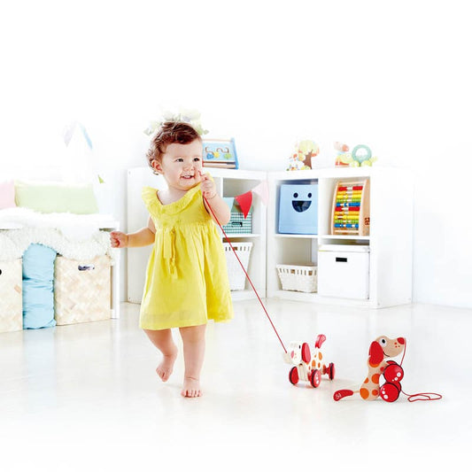 Hape-Pepe Pull Along Puppy-E0347B-Legacy Toys