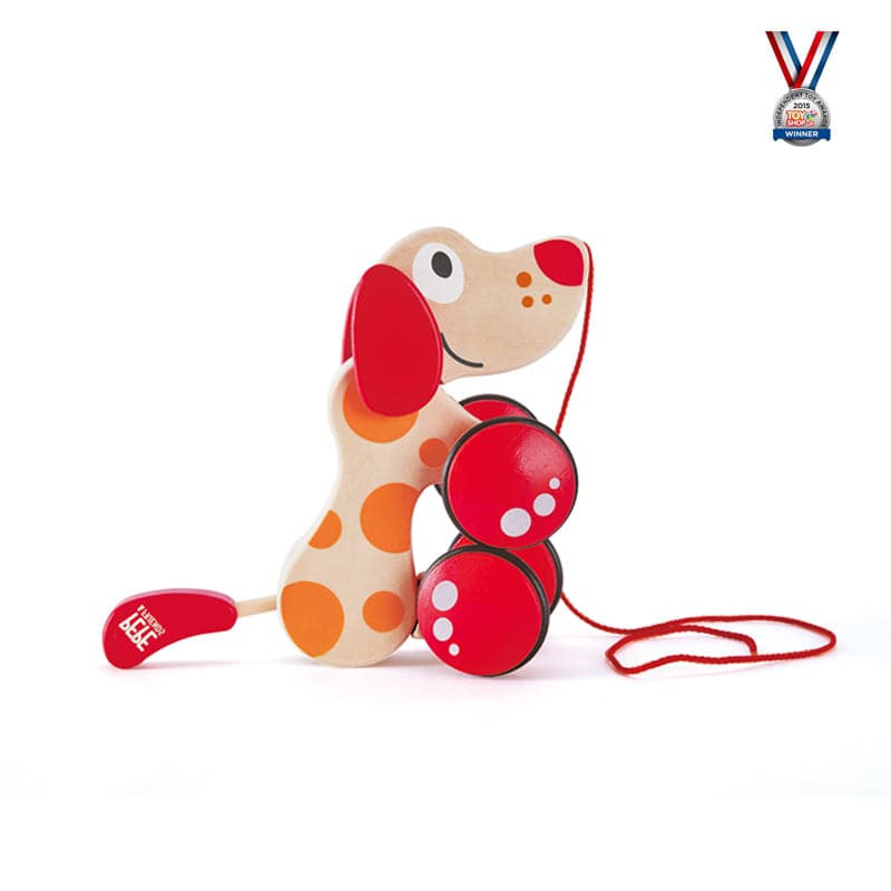 Hape-Pepe Pull Along Puppy-E0347B-Legacy Toys