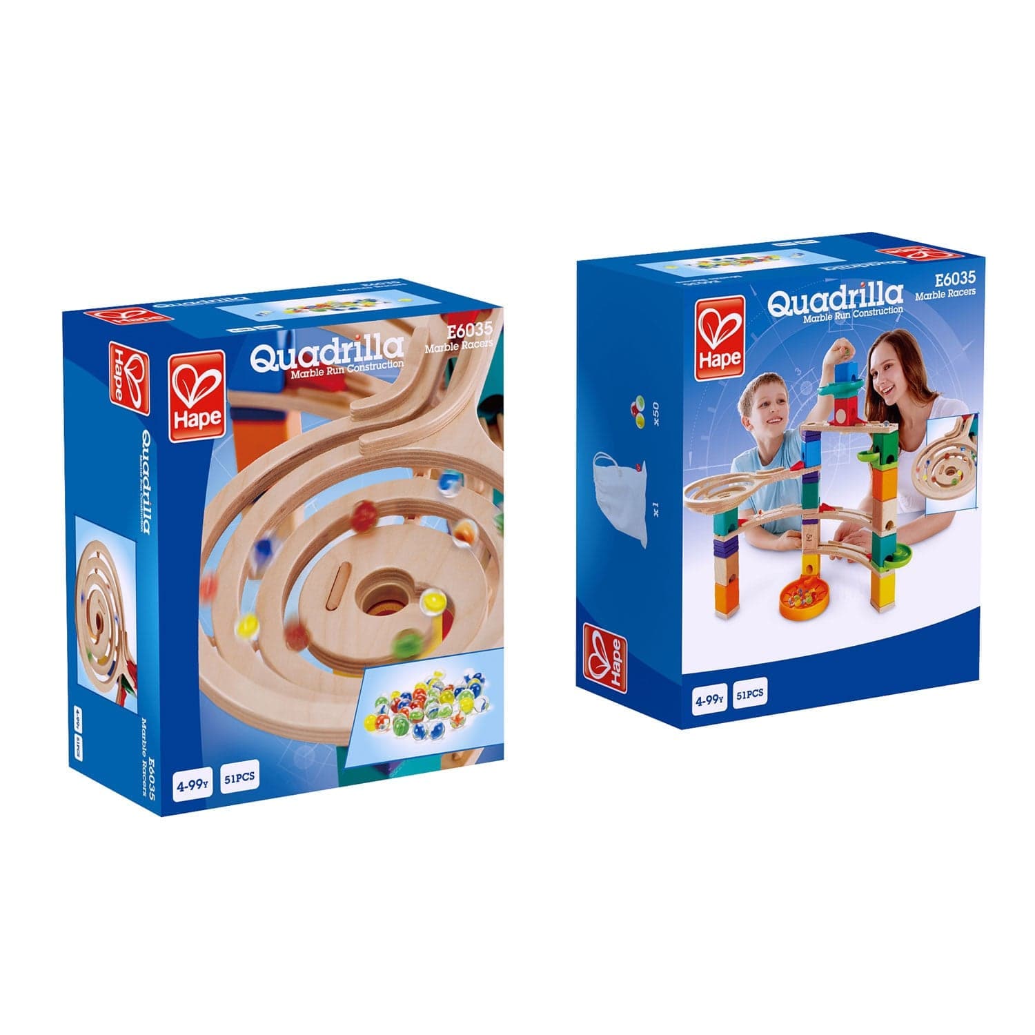 Hape-Quadrilla Marble Racers-E6035-Legacy Toys