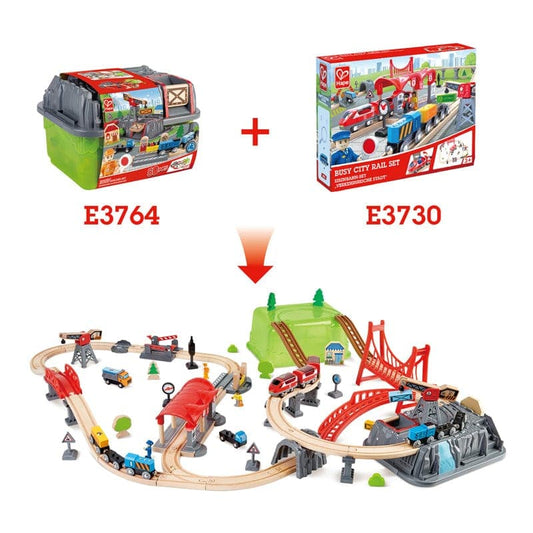 Hape-Railway Bucket Builder Set-E3764-Legacy Toys