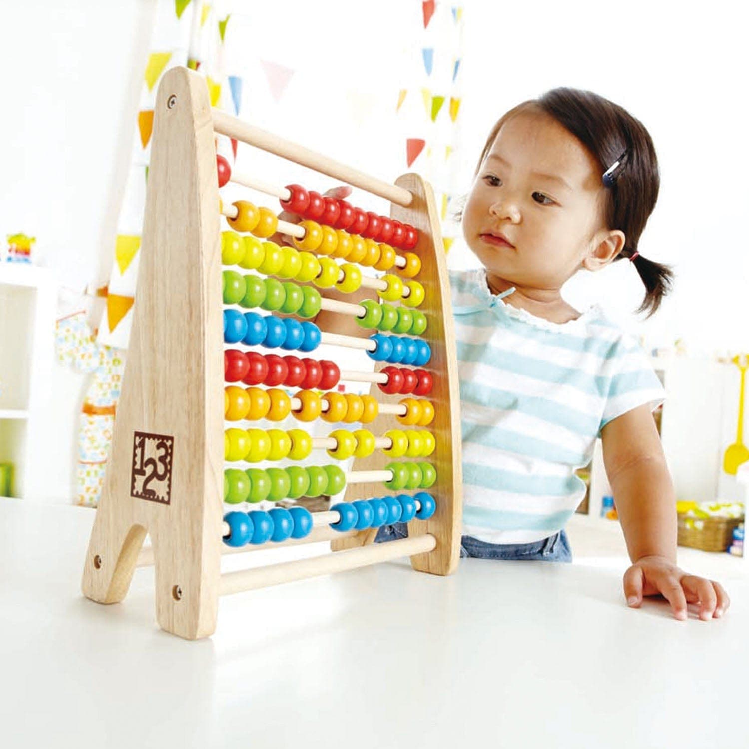 Hape-Rainbow Bead Abacus-E0412-Legacy Toys